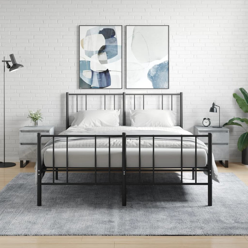 Nachtkastjes 2 st 40x35x50 cm bewerkt hout betongrijs MeubelReus