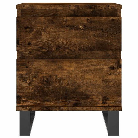 Nachtkastje 40x35x50 cm bewerkt hout gerookt eikenkleurig MeubelReus