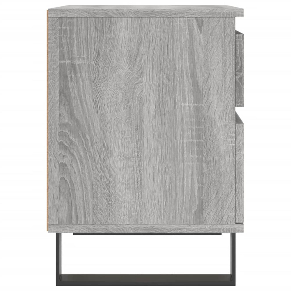 Nachtkastje 40x35x50 cm bewerkt hout grijs sonoma eikenkleurig MeubelReus