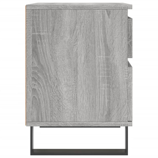 Nachtkastje 40x35x50 cm bewerkt hout grijs sonoma eikenkleurig MeubelReus