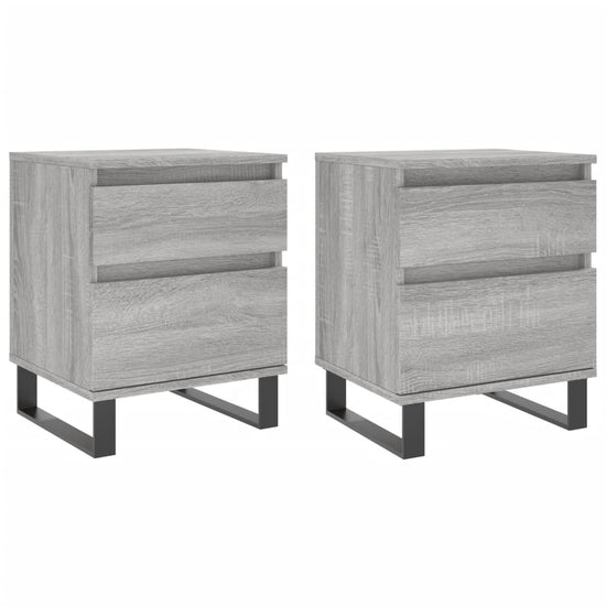 Nachtkastjes 2 st 40x35x50 cm bewerkt hout grijs sonoma eiken MeubelReus