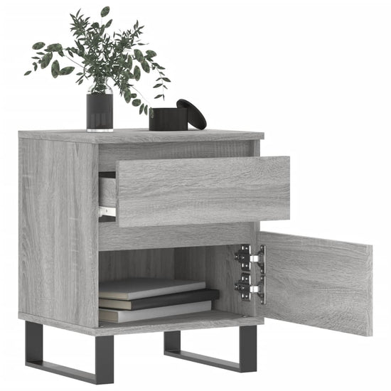 Nachtkastjes 2 st 40x35x50 cm bewerkt hout grijs sonoma eiken MeubelReus