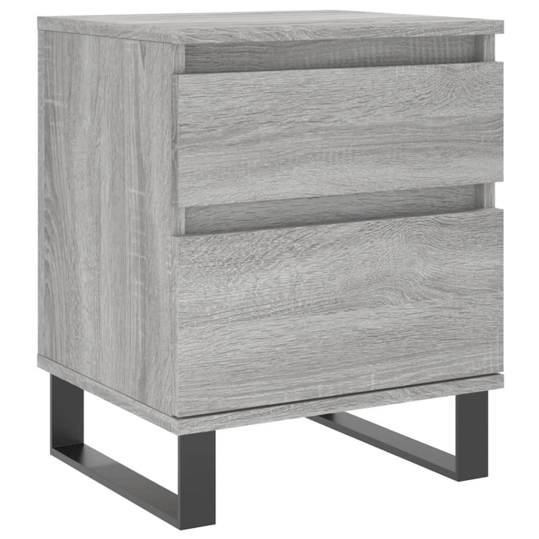 Nachtkastjes 2 st 40x35x50 cm bewerkt hout grijs sonoma eiken MeubelReus