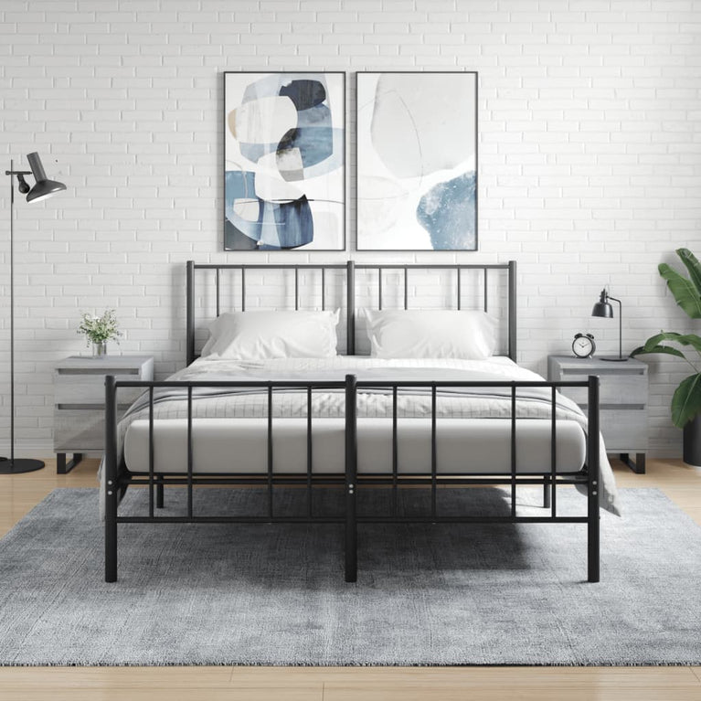 Nachtkastjes 2 st 40x35x50 cm bewerkt hout grijs sonoma eiken MeubelReus