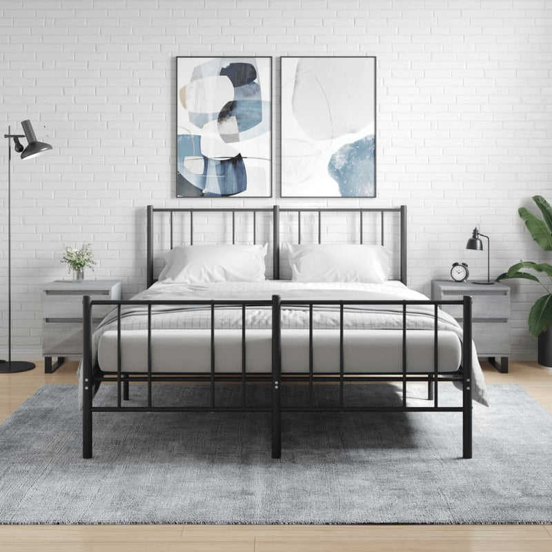 Nachtkastjes 2 st 40x35x50 cm bewerkt hout grijs sonoma eiken MeubelReus