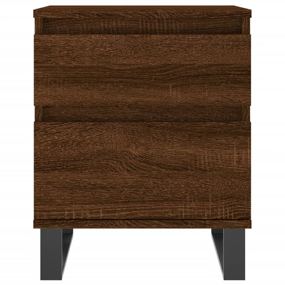 Nachtkastje 40x35x50 cm bewerkt hout bruin eikenkleur MeubelReus