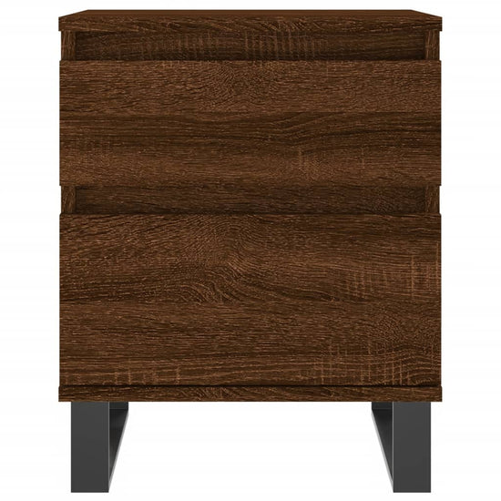 Nachtkastje 40x35x50 cm bewerkt hout bruin eikenkleur MeubelReus