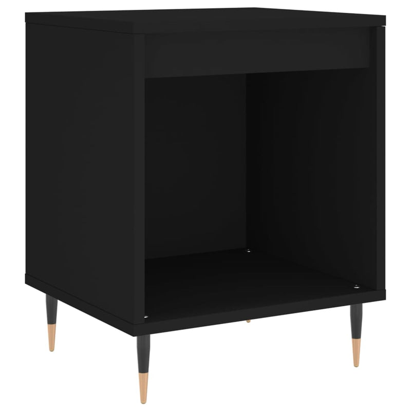Nachtkastje 40x35x50 cm bewerkt hout zwart MeubelReus