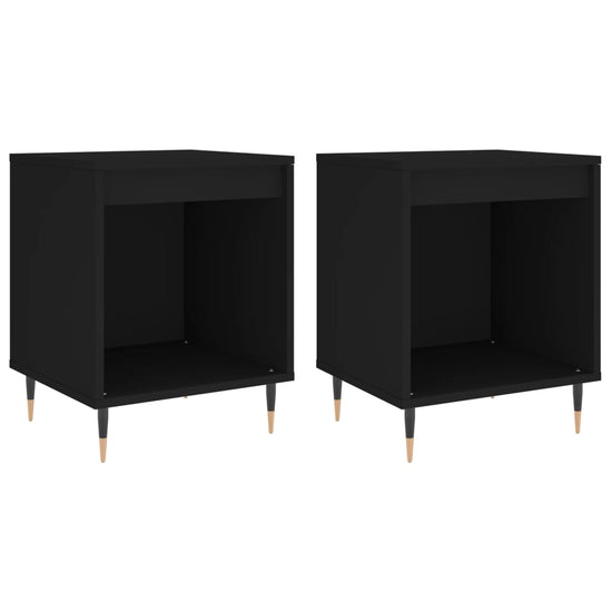 Nachtkastjes 2 st 40x35x50 cm bewerkt hout zwart MeubelReus