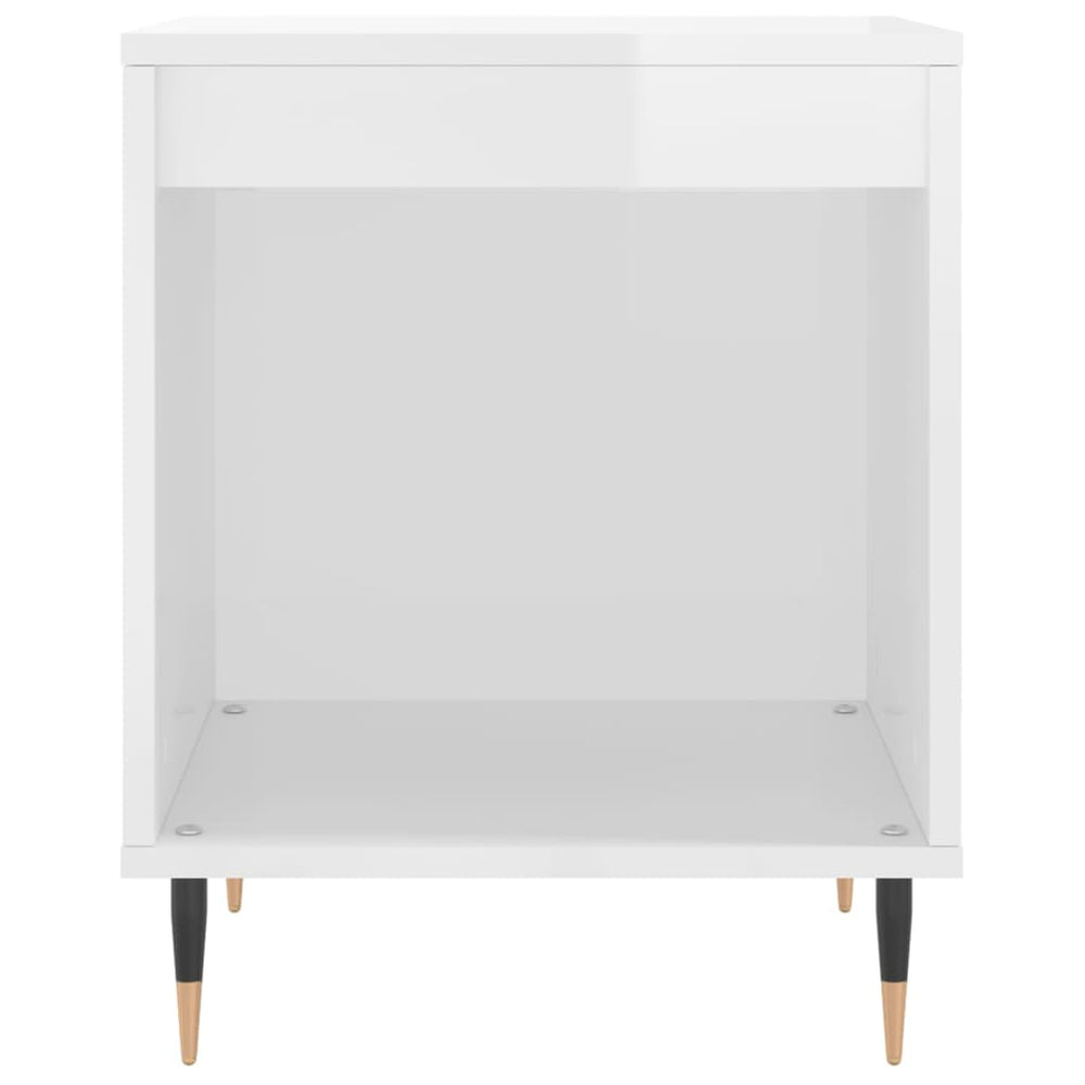 Nachtkastjes 2 st 40x35x50 cm bewerkt hout hoogglans wit MeubelReus