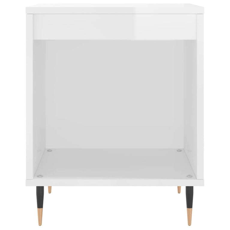 Nachtkastjes 2 st 40x35x50 cm bewerkt hout hoogglans wit MeubelReus