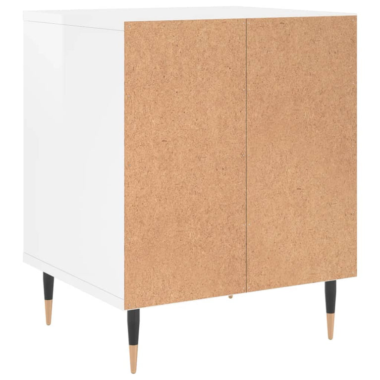 Nachtkastjes 2 st 40x35x50 cm bewerkt hout hoogglans wit MeubelReus