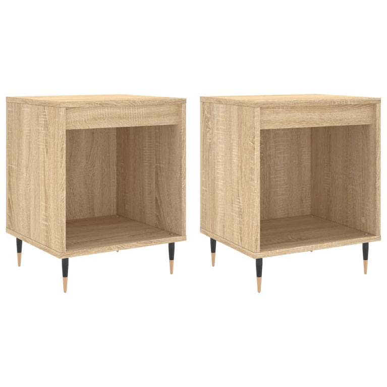 Nachtkastjes 2 st 40x35x50 cm sonoma eikenkleurig MeubelReus