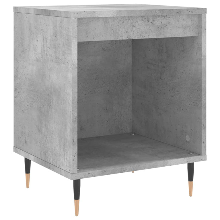 Nachtkastje 40x35x50 cm bewerkt hout betongrijs MeubelReus