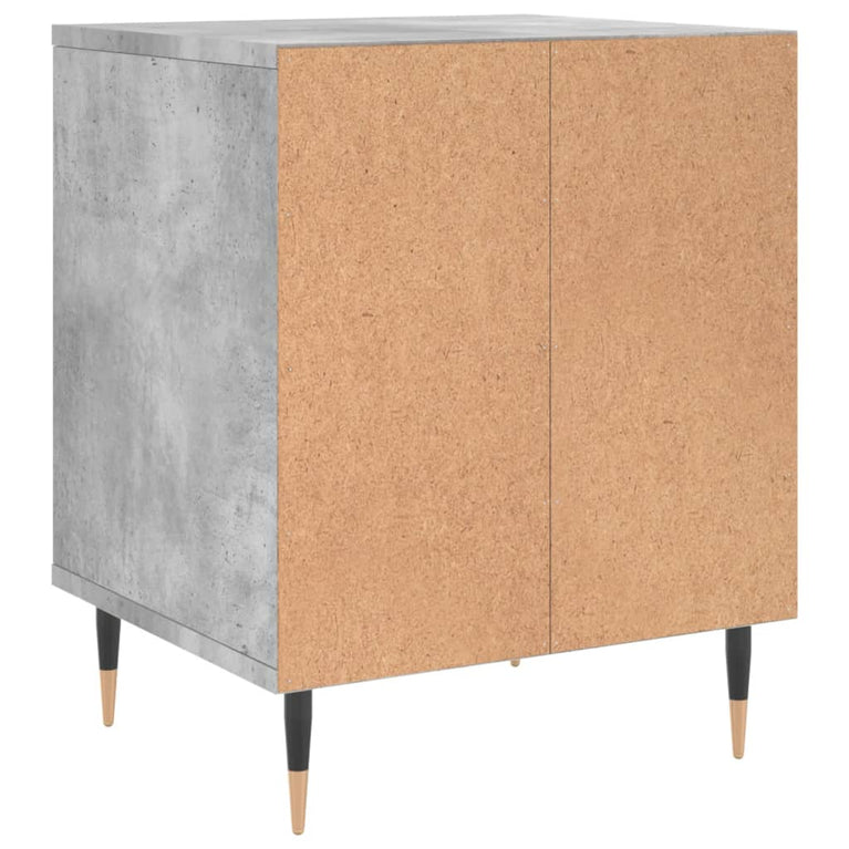 Nachtkastje 40x35x50 cm bewerkt hout betongrijs MeubelReus