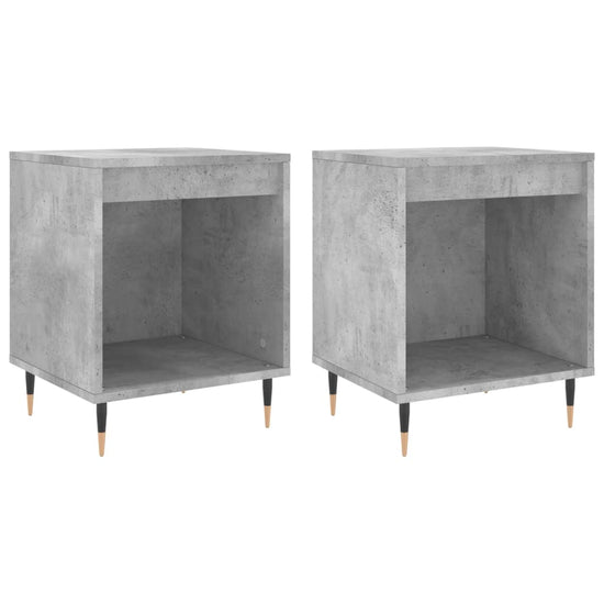 Nachtkastjes 2 st 40x35x50 cm bewerkt hout betongrijs MeubelReus