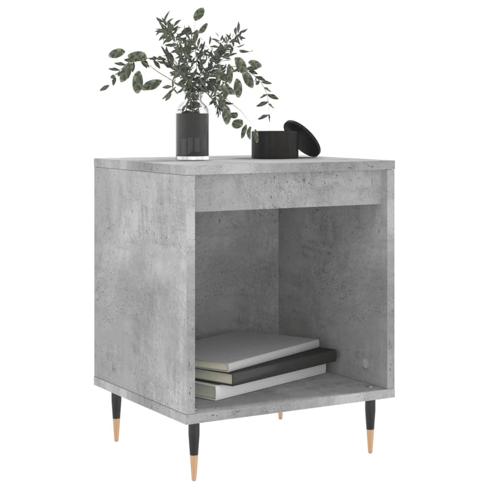 Nachtkastjes 2 st 40x35x50 cm bewerkt hout betongrijs MeubelReus