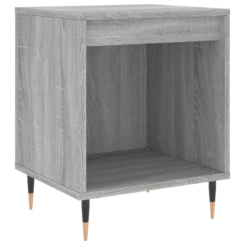 Nachtkastje 40x35x50 cm bewerkt hout grijs sonoma eikenkleurig MeubelReus