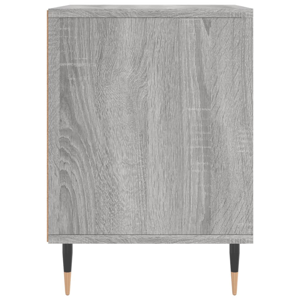 Nachtkastje 40x35x50 cm bewerkt hout grijs sonoma eikenkleurig MeubelReus