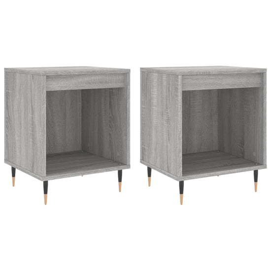 Nachtkastjes 2 st 40x35x50 cm bewerkt hout grijs sonoma eiken MeubelReus