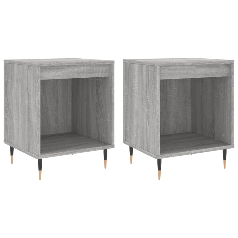 Nachtkastjes 2 st 40x35x50 cm bewerkt hout grijs sonoma eiken MeubelReus