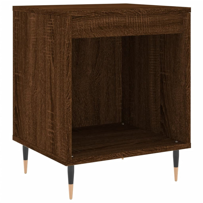 Nachtkastje 40x35x50 cm bewerkt hout bruin eikenkleur MeubelReus