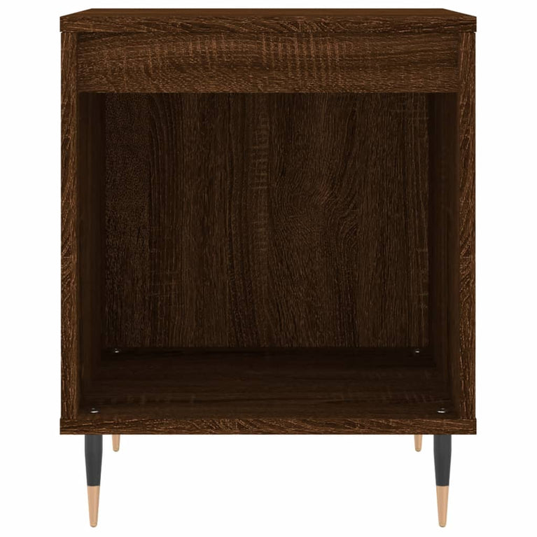 Nachtkastje 40x35x50 cm bewerkt hout bruin eikenkleur MeubelReus