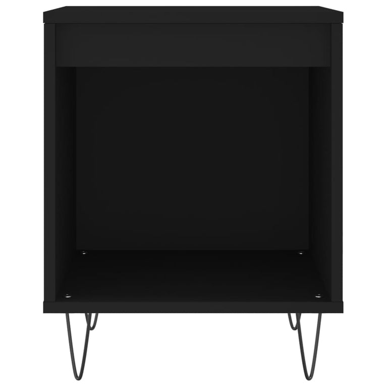 Nachtkastjes 2 st 40x35x50 cm bewerkt hout zwart MeubelReus