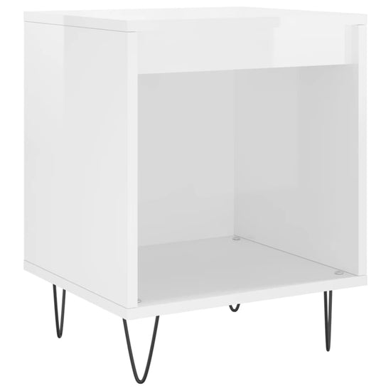 Nachtkastjes 2 st 40x35x50 cm bewerkt hout hoogglans wit MeubelReus