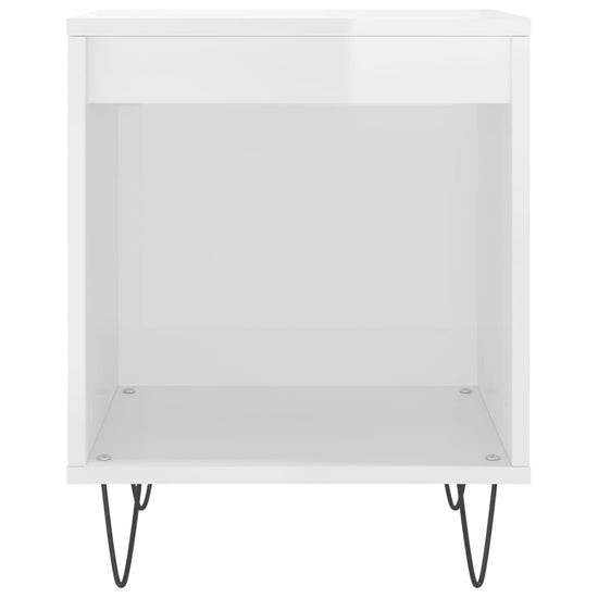 Nachtkastjes 2 st 40x35x50 cm bewerkt hout hoogglans wit MeubelReus