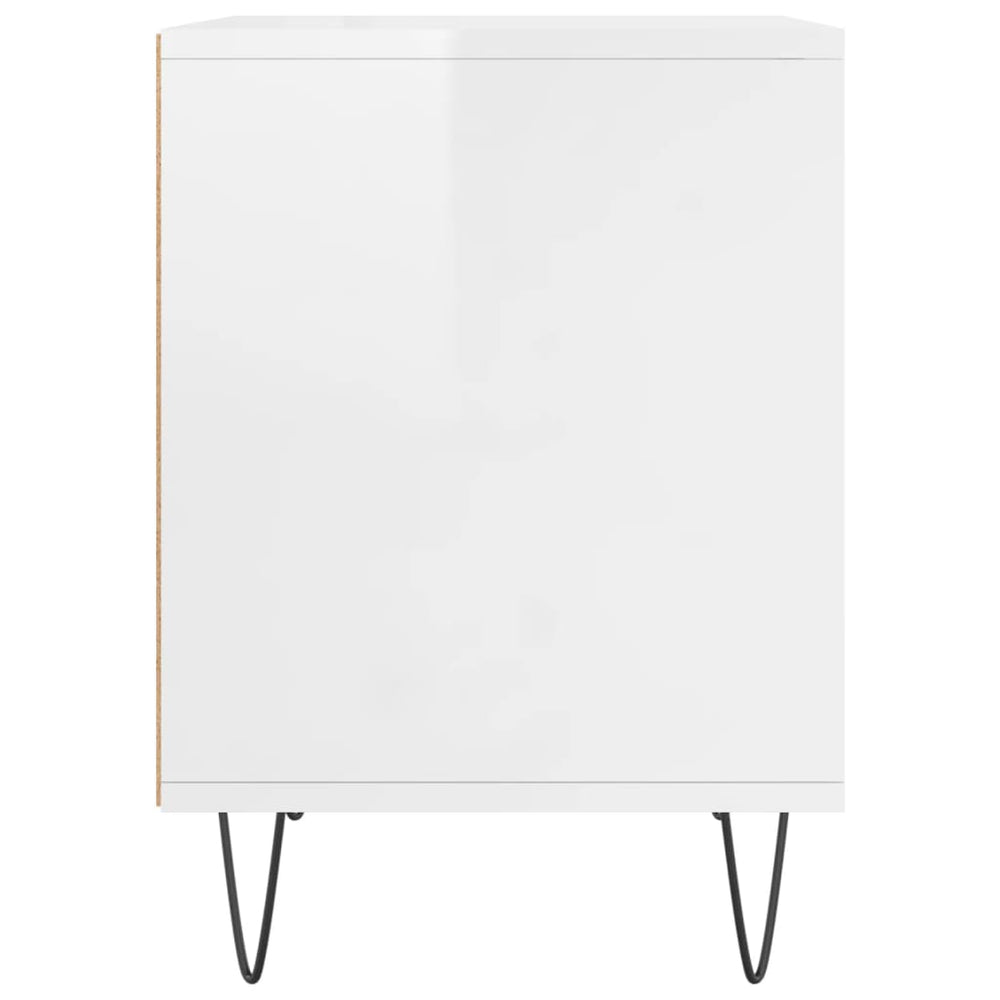 Nachtkastjes 2 st 40x35x50 cm bewerkt hout hoogglans wit MeubelReus