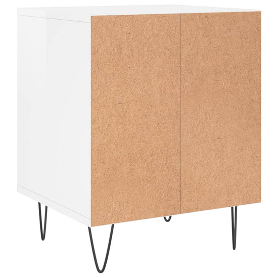 Nachtkastjes 2 st 40x35x50 cm bewerkt hout hoogglans wit MeubelReus