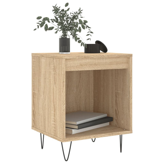 Nachtkastje 40x35x50 cm bewerkt hout sonoma eikenkleurig MeubelReus