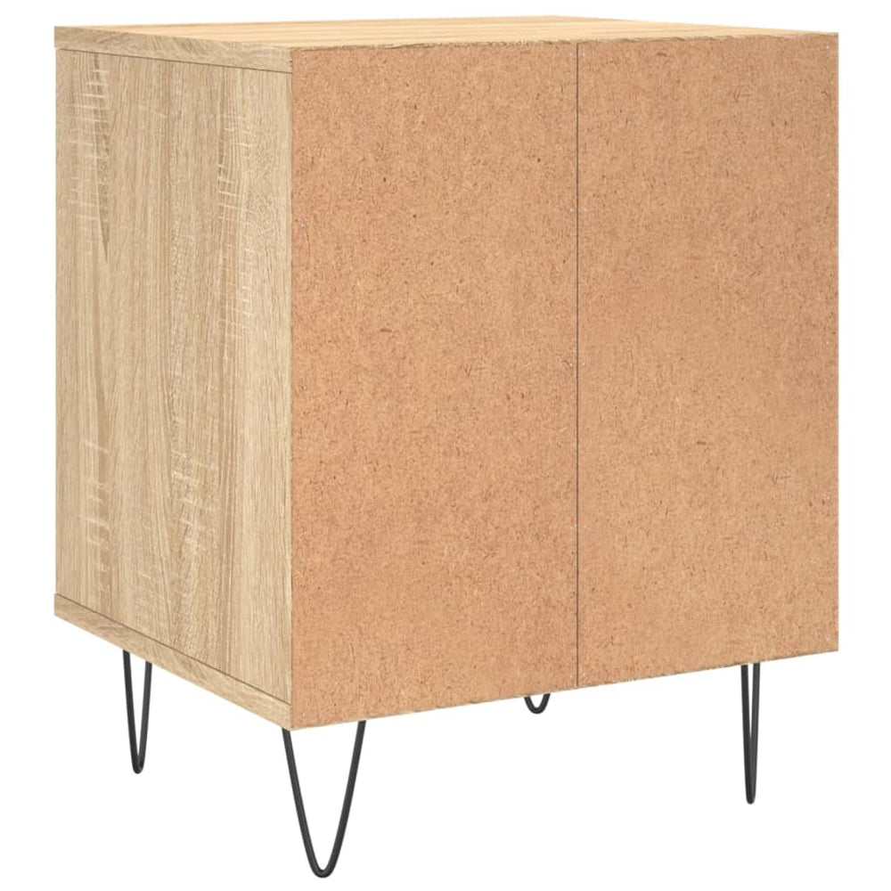 Nachtkastje 40x35x50 cm bewerkt hout sonoma eikenkleurig MeubelReus