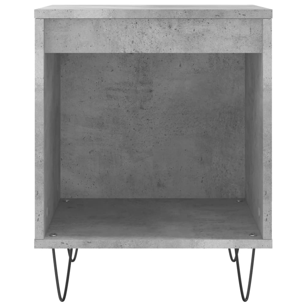 Nachtkastje 40x35x50 cm bewerkt hout betongrijs MeubelReus