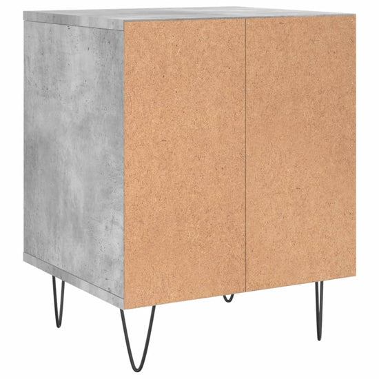 Nachtkastje 40x35x50 cm bewerkt hout betongrijs MeubelReus