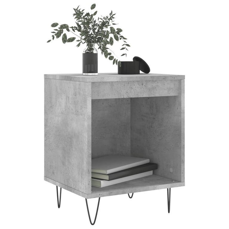 Nachtkastjes 2 st 40x35x50 cm bewerkt hout betongrijs MeubelReus