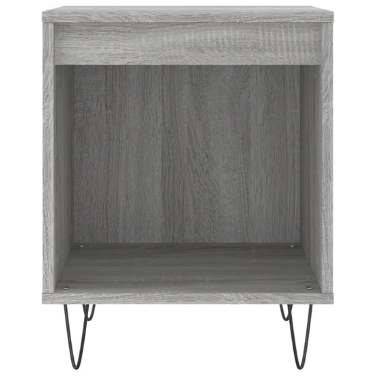 Nachtkastje 40x35x50 cm bewerkt hout grijs sonoma eikenkleurig MeubelReus