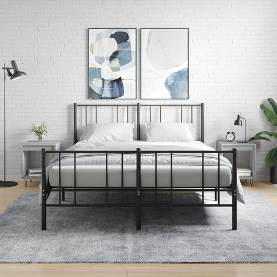 Nachtkastjes 2 st 40x35x50 cm bewerkt hout grijs sonoma eiken MeubelReus
