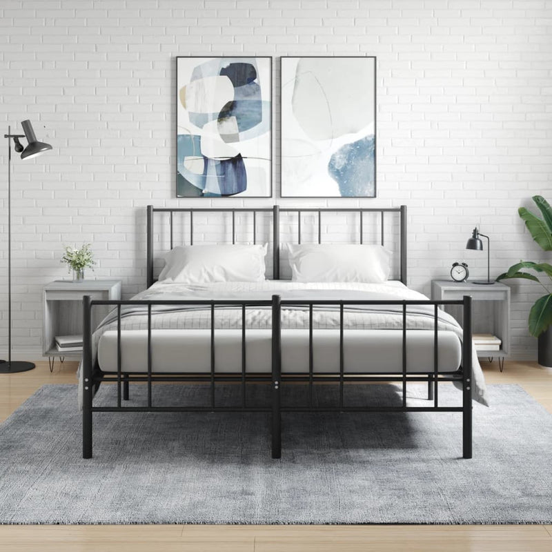 Nachtkastjes 2 st 40x35x50 cm bewerkt hout grijs sonoma eiken MeubelReus
