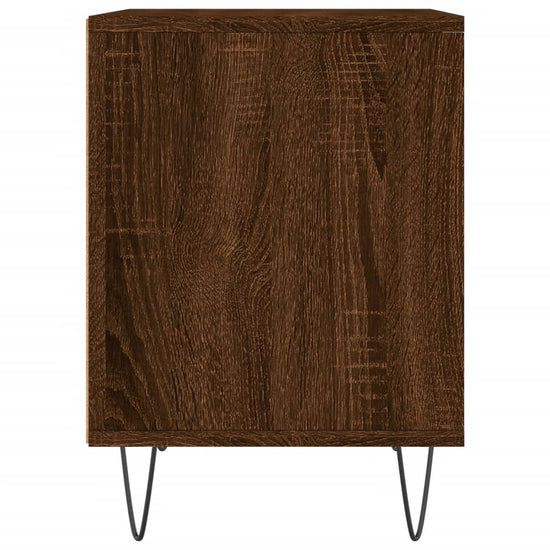 Nachtkastje 40x35x50 cm bewerkt hout bruin eikenkleur MeubelReus