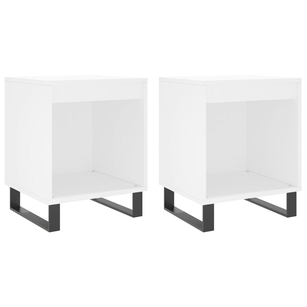 Nachtkastjes 2 st 40x35x50 cm bewerkt hout wit MeubelReus