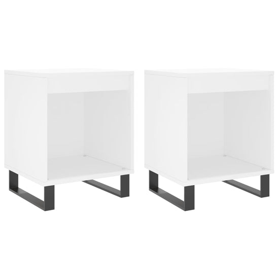 Nachtkastjes 2 st 40x35x50 cm bewerkt hout wit MeubelReus