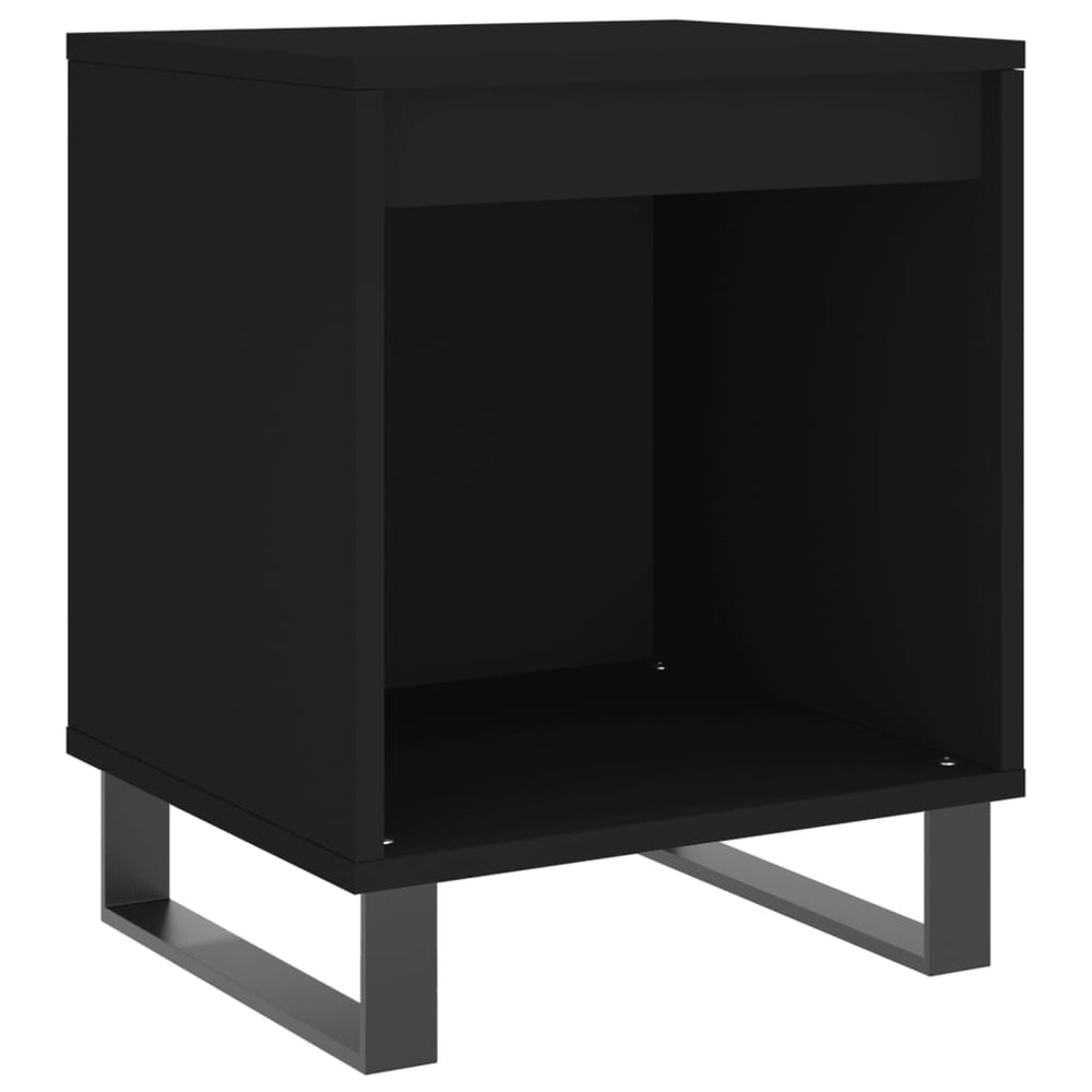 Nachtkastje 40x35x50 cm bewerkt hout zwart MeubelReus