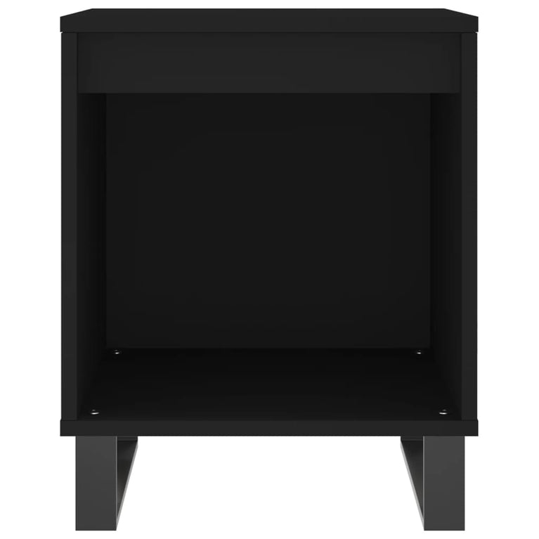 Nachtkastje 40x35x50 cm bewerkt hout zwart MeubelReus