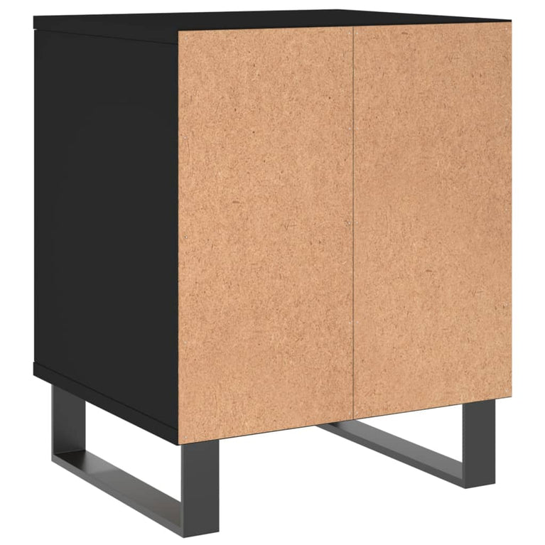 Nachtkastje 40x35x50 cm bewerkt hout zwart MeubelReus