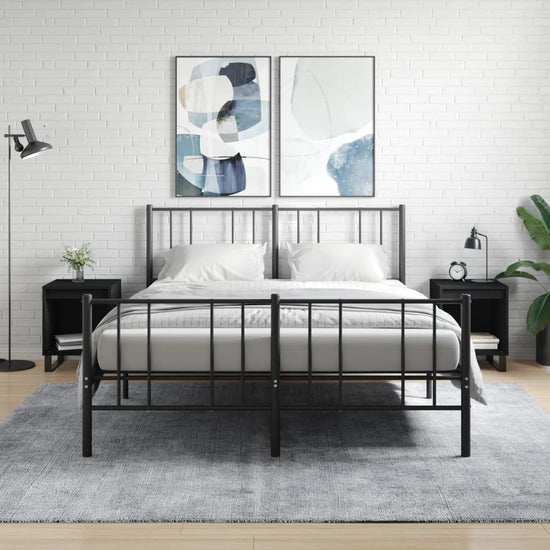 Nachtkastjes 2 st 40x35x50 cm bewerkt hout zwart MeubelReus