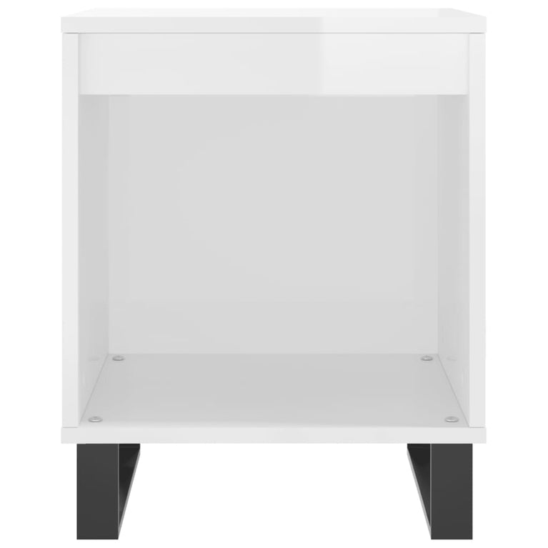 Nachtkastjes 2 st 40x35x50 cm bewerkt hout hoogglans wit MeubelReus