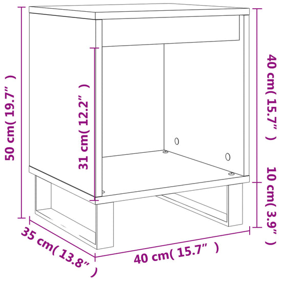 Nachtkastjes 2 st 40x35x50 cm bewerkt hout hoogglans wit MeubelReus