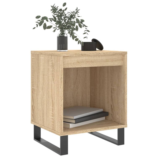 Nachtkastje 40x35x50 cm bewerkt hout sonoma eikenkleurig MeubelReus